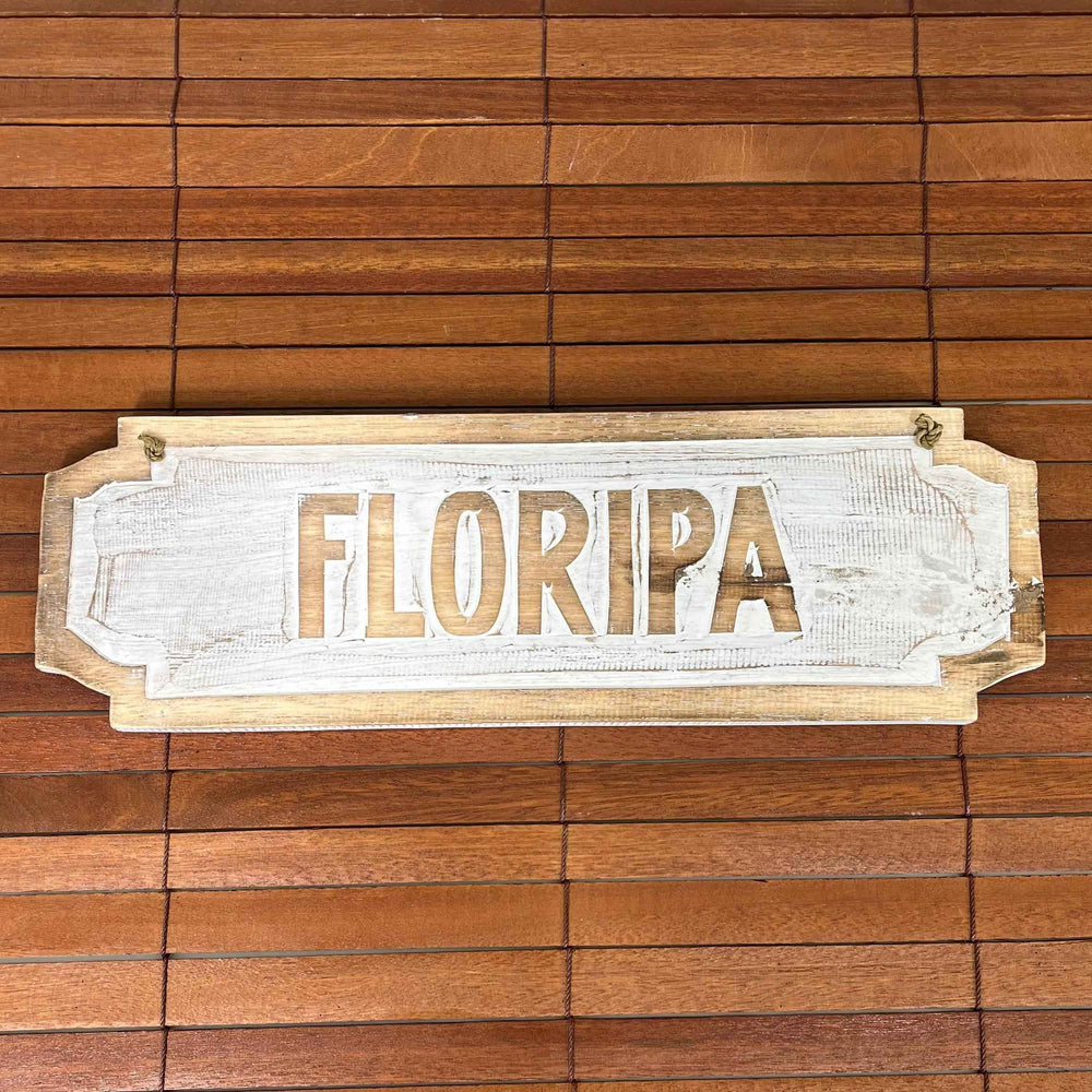 Placa de Madeira Floripa 50 cm