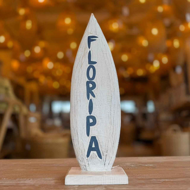 Placa de Surf Floripa com Base 50 cm - Branca