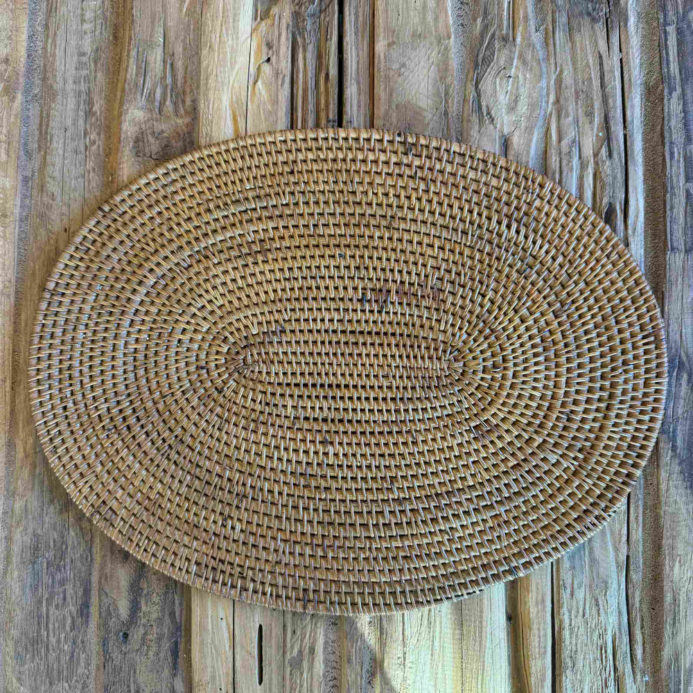 Sousplat Oval - Natural Rattan - IndoBali
