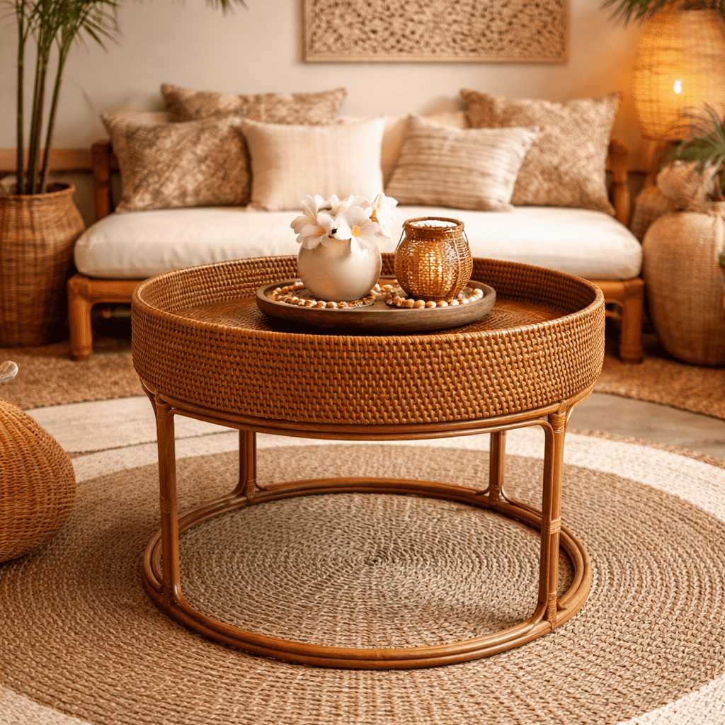 Mesa de Rattan - Natural