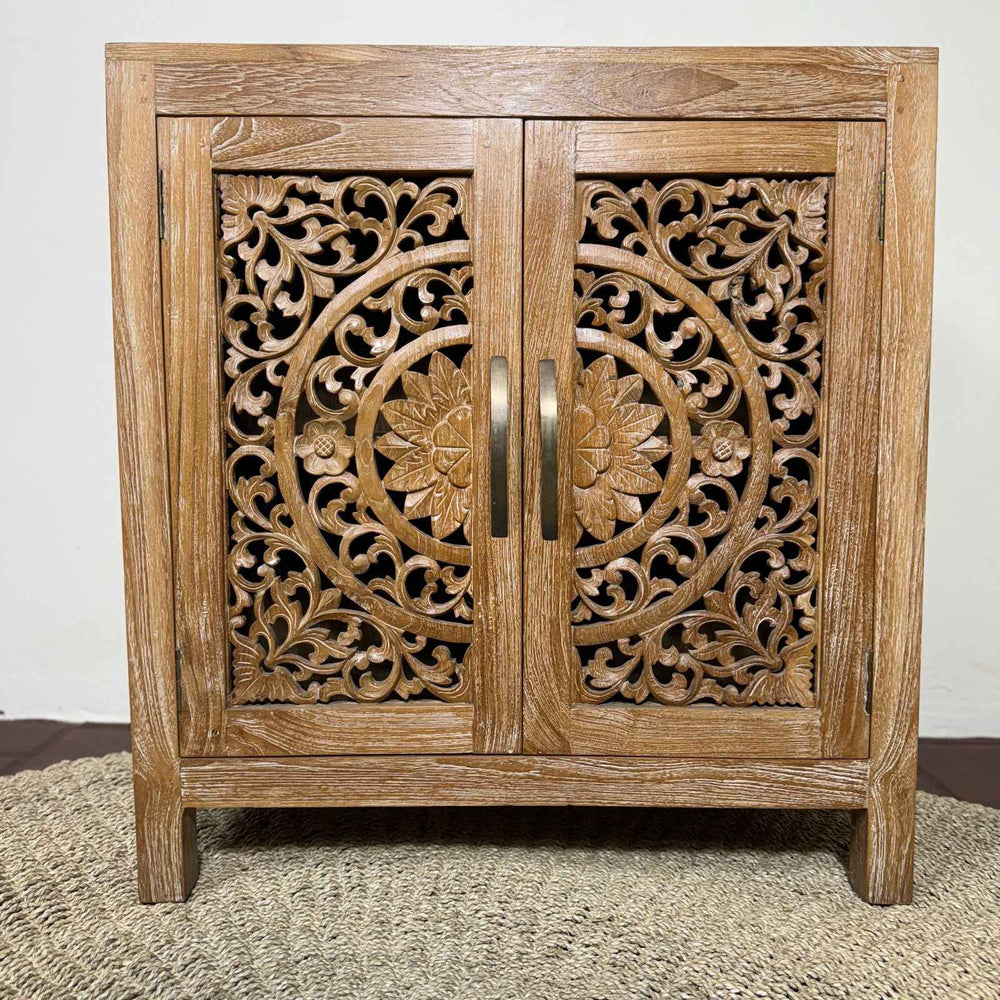 Balcão Gabinete de Madeira Teca 80x40x85 cm