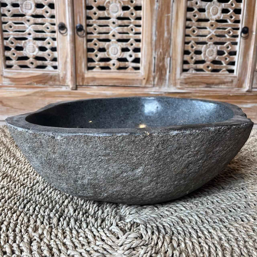 Cuba de Pedra Vulcânica - 43x15x40 cm
