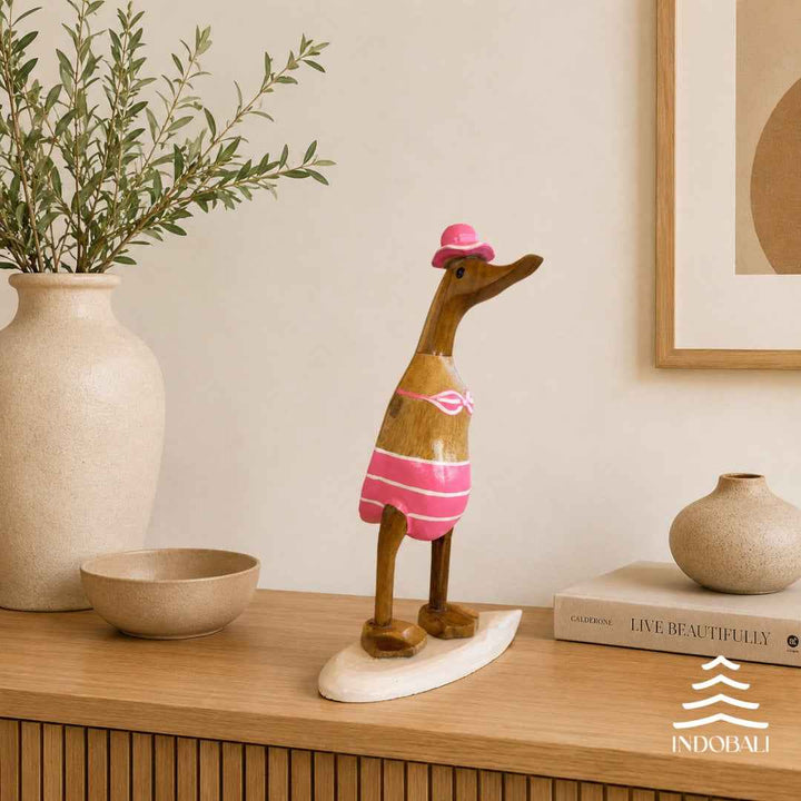 Pato Surfista com Biquíni - Rosa