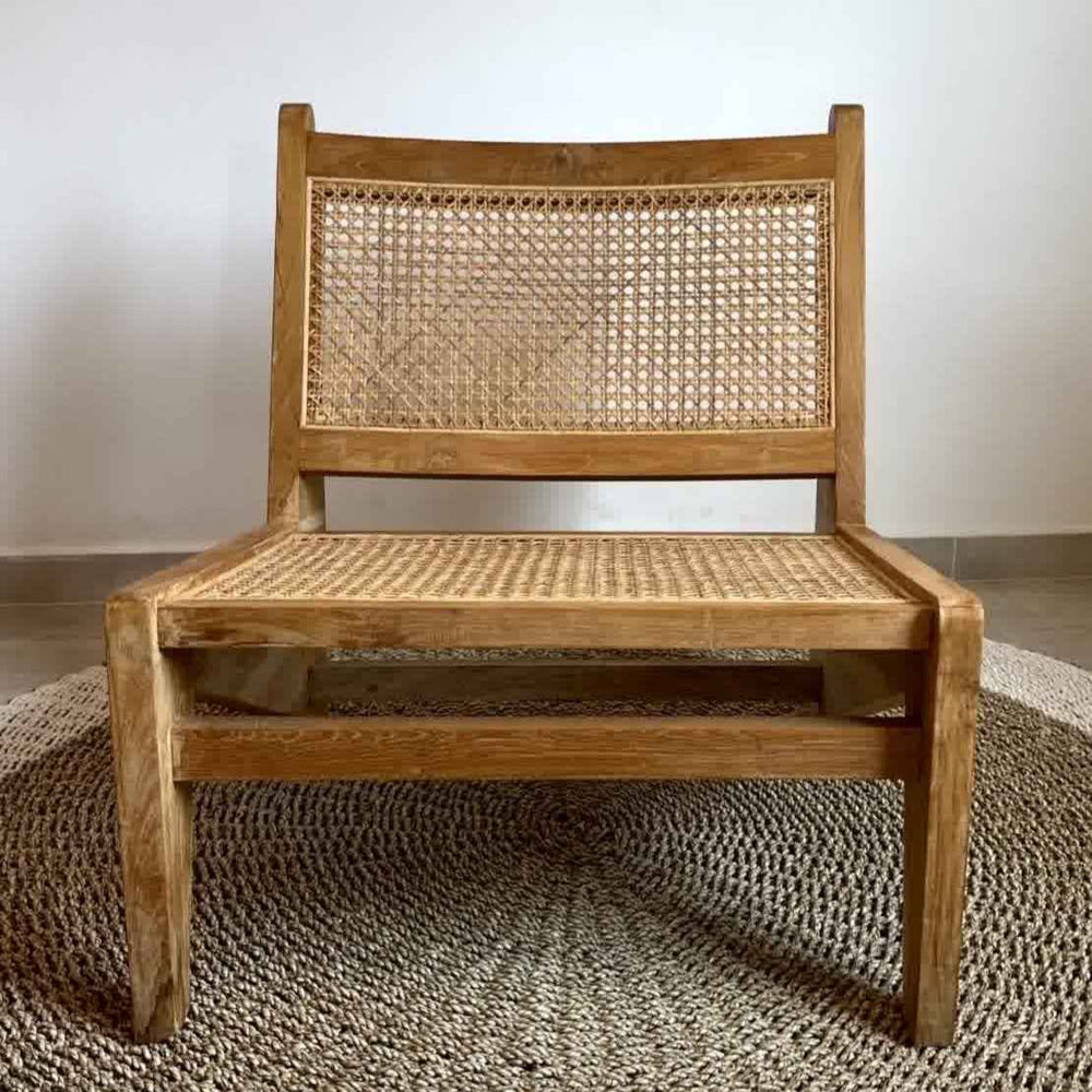 Cadeira Baixa - Rattan/Madeira Teca