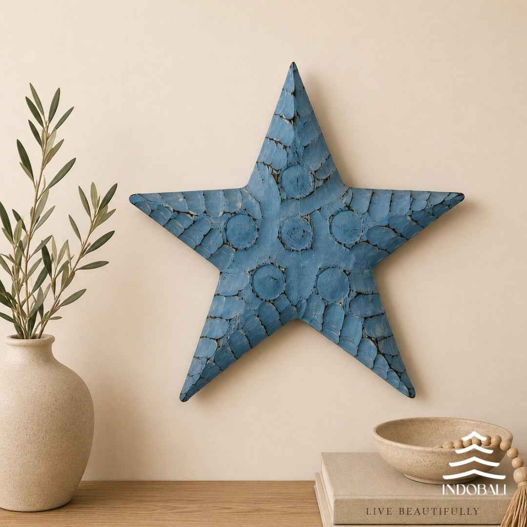 Estrela de Mar Gorda com Círculos - Azul