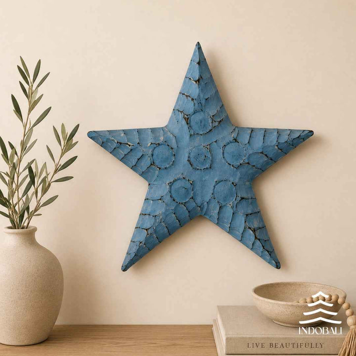 Estrela de Mar Gorda com Círculos - Azul