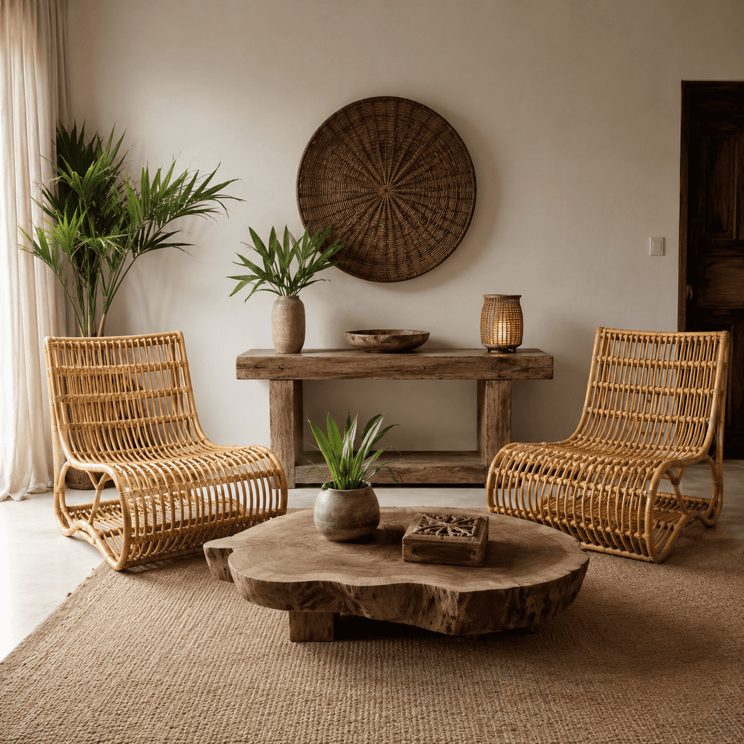 Cadeira de Rattan descanso Modelo: Huevin