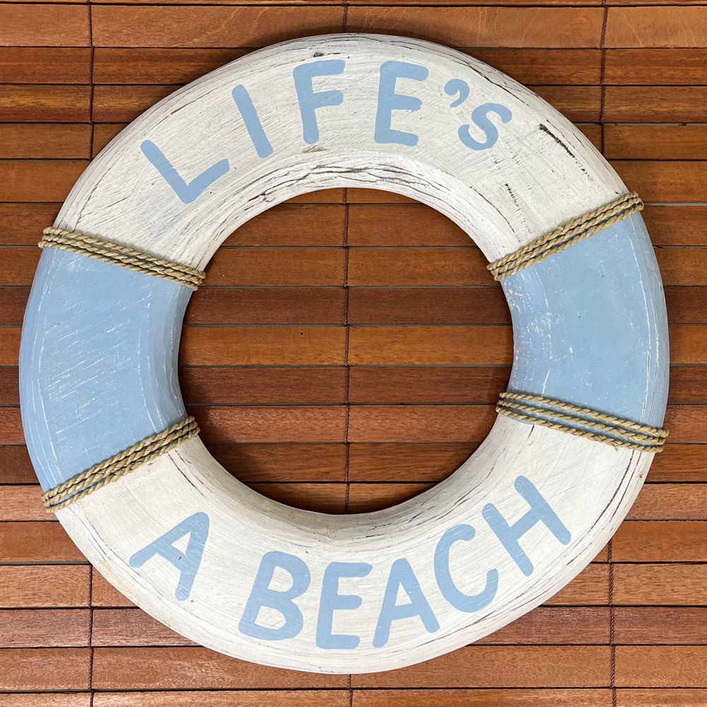 Placa de Madeira Life's a Beach 50 cm