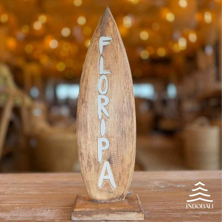 Placa de Surf Floripa com Base 50 cm - Marrom