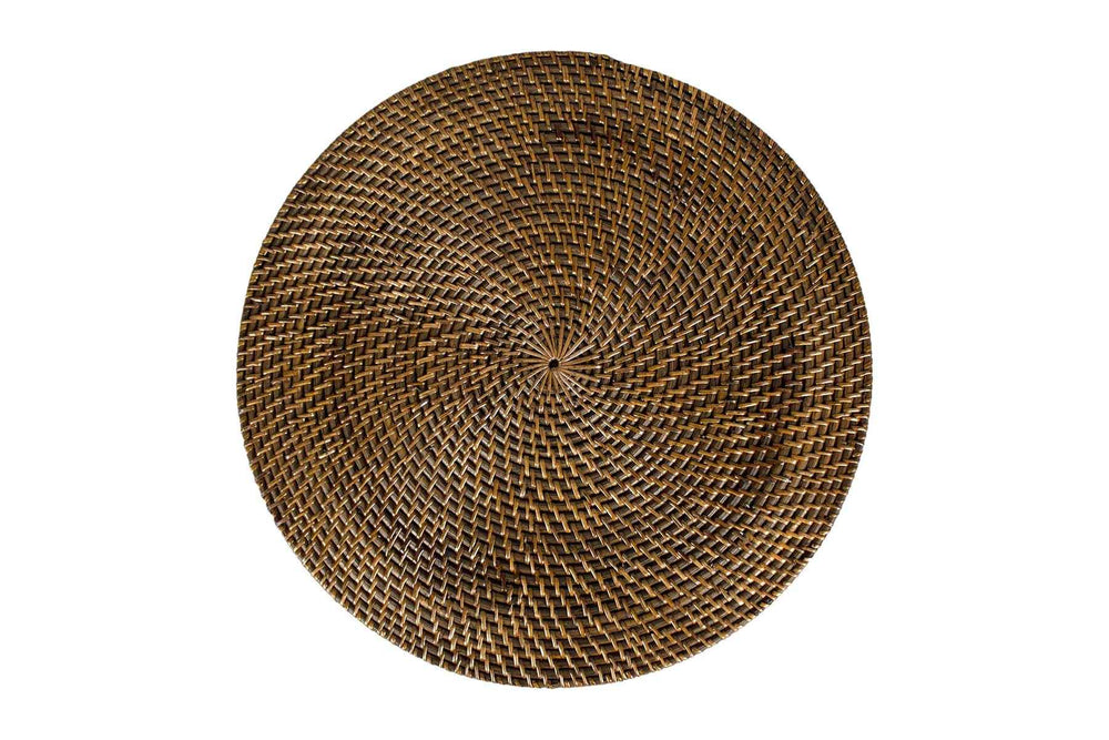 Sousplat Redondo - Marrom Rattan