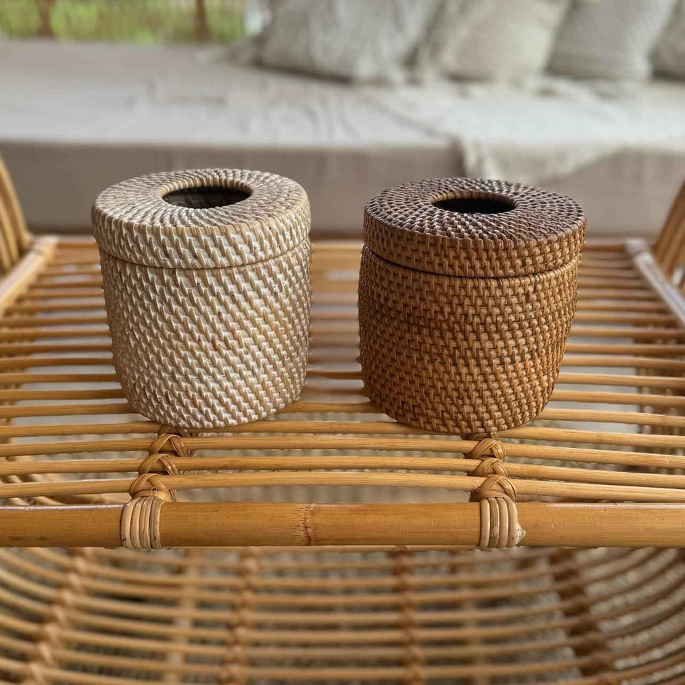 Porta Papel higiênico de Rattan