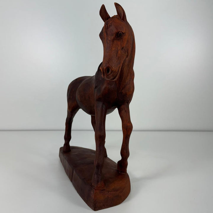 Cavalo Realista Esculpido 40 cm - IndoBali