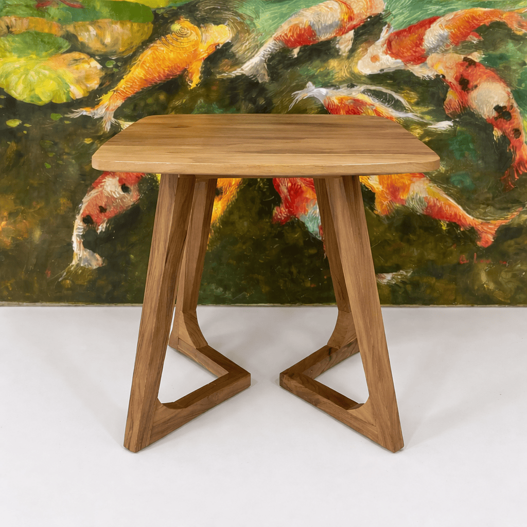 Mesa de Canto em Madeira Teca - Quadrada