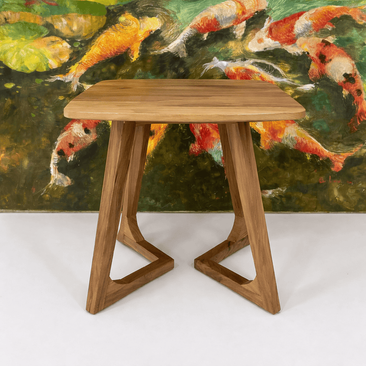 Mesa de Canto em Madeira Teca - Quadrada