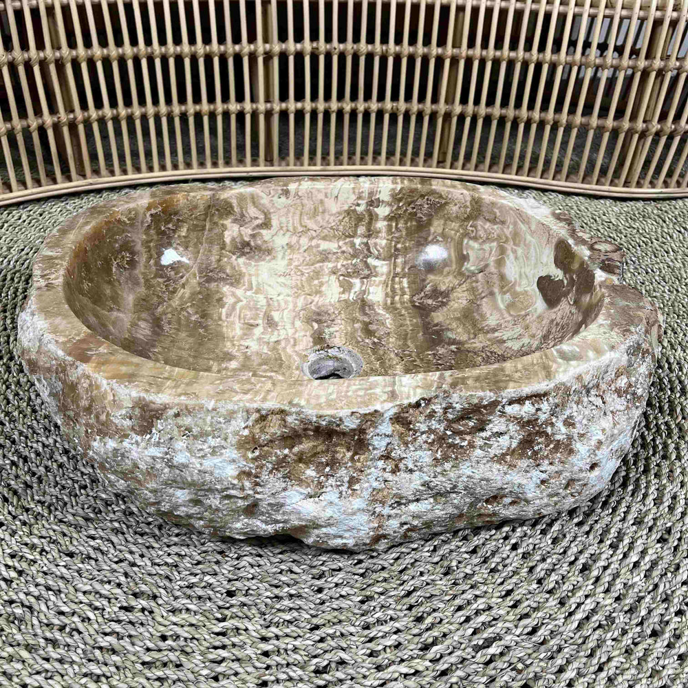 Cuba de Pedra Ônix 55x15x43 cm - IndoBali