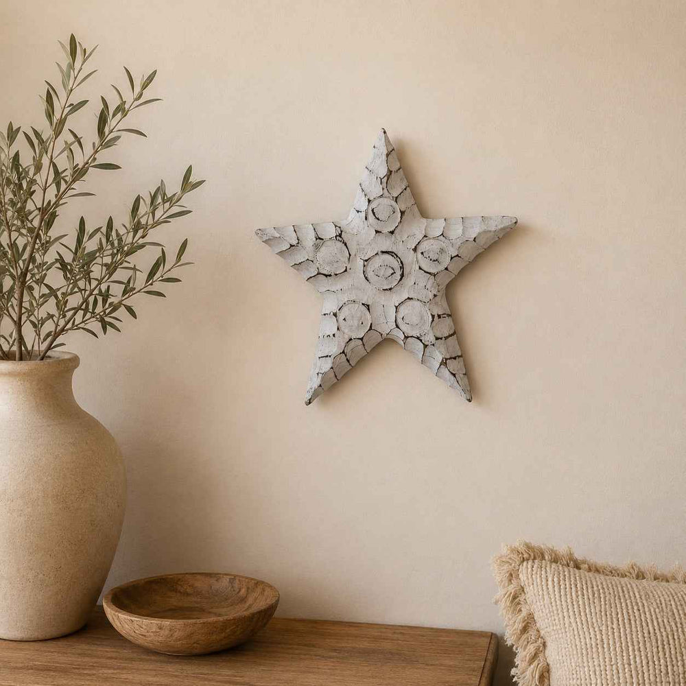 Estrela de Mar Gorda com Círculos - Branca