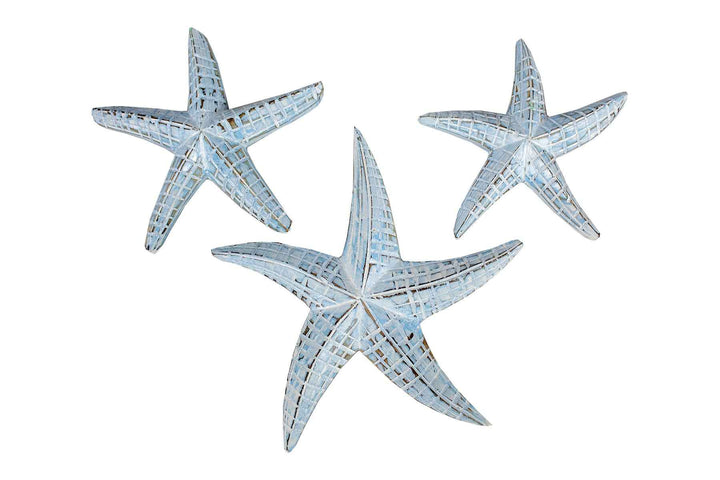 Jogo 3 Estrelas Azul Claro - Madeira