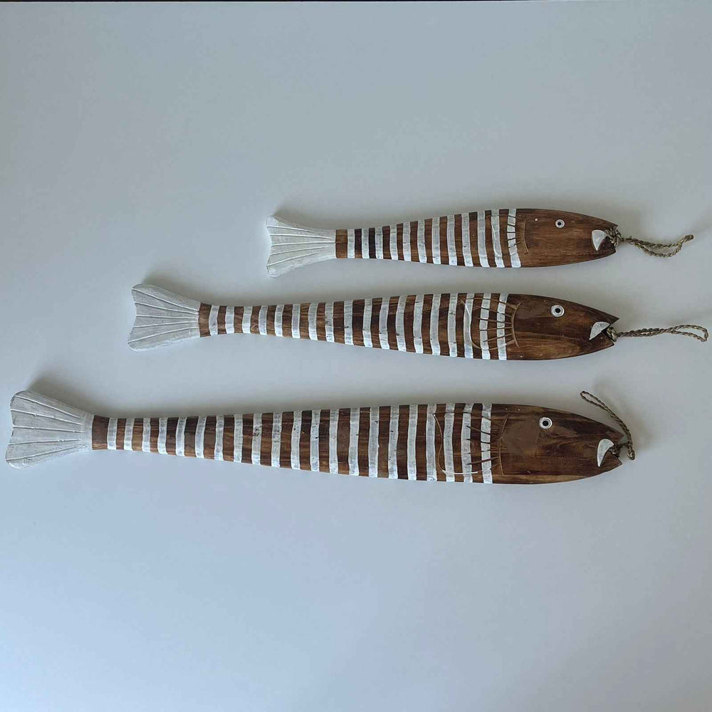 Peixe Comprido Listrado - Branco