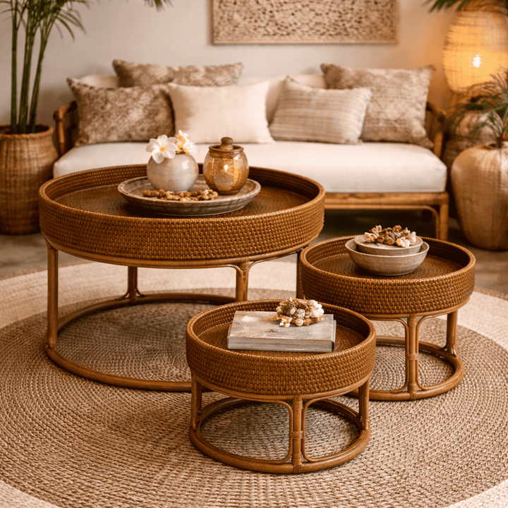 Mesa de Rattan - Natural