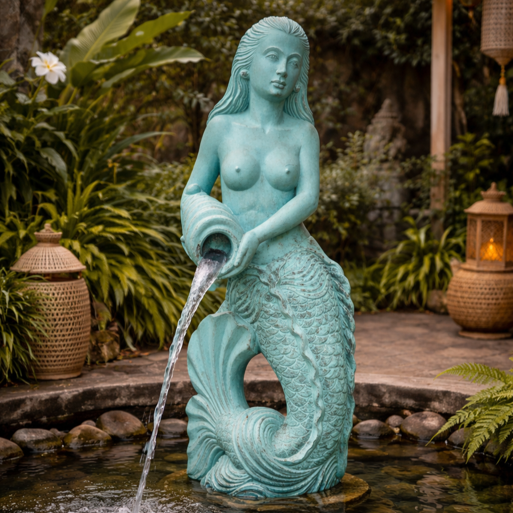 Estátua Sereia de Jardim 1m