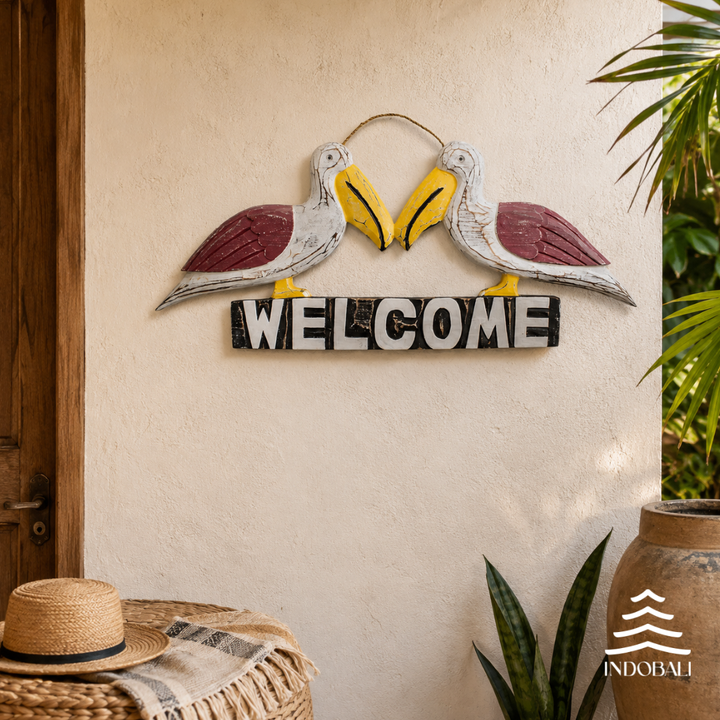 Quadro Pelicanos Welcome - Madeira
