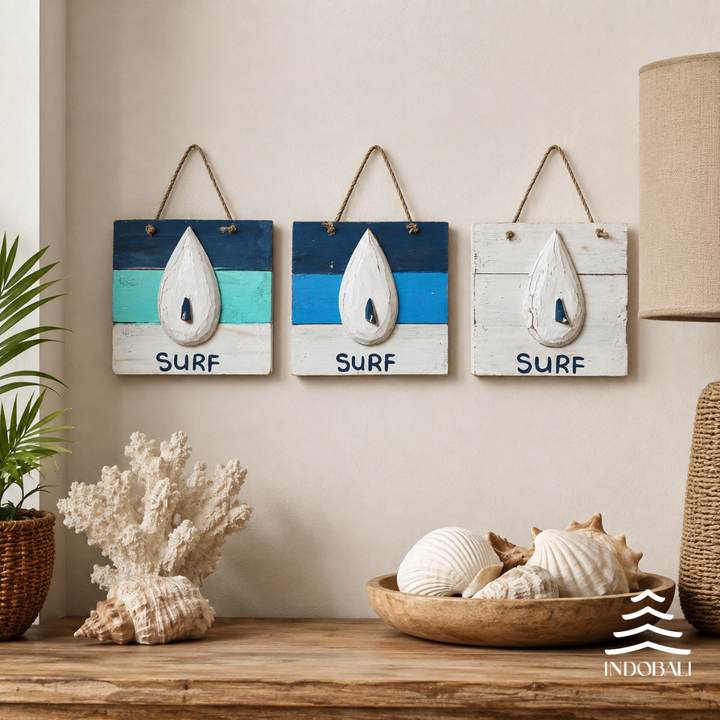 Placa de Madeira Modelo Surf -