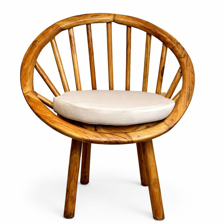 Cadeira assento redondo - Madeira