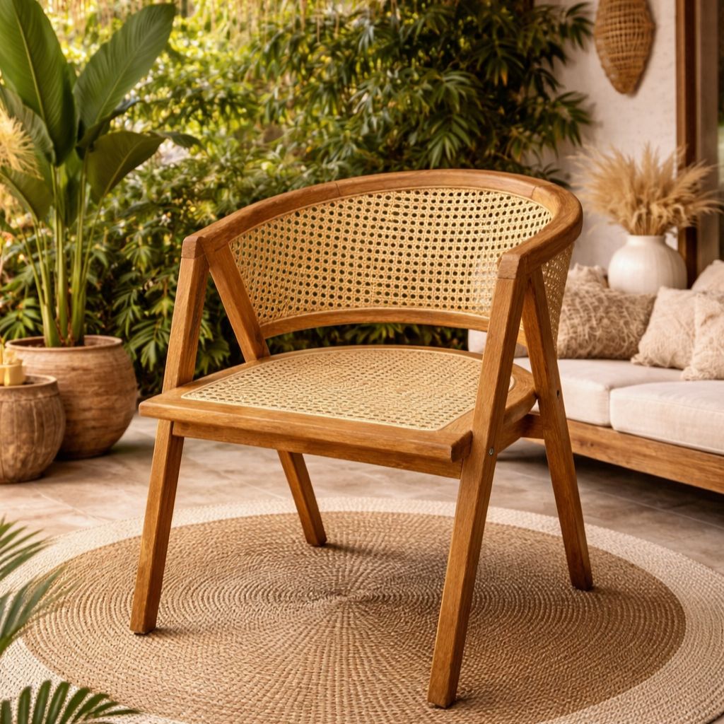 Cadeira - Rattan/Madeira Teca