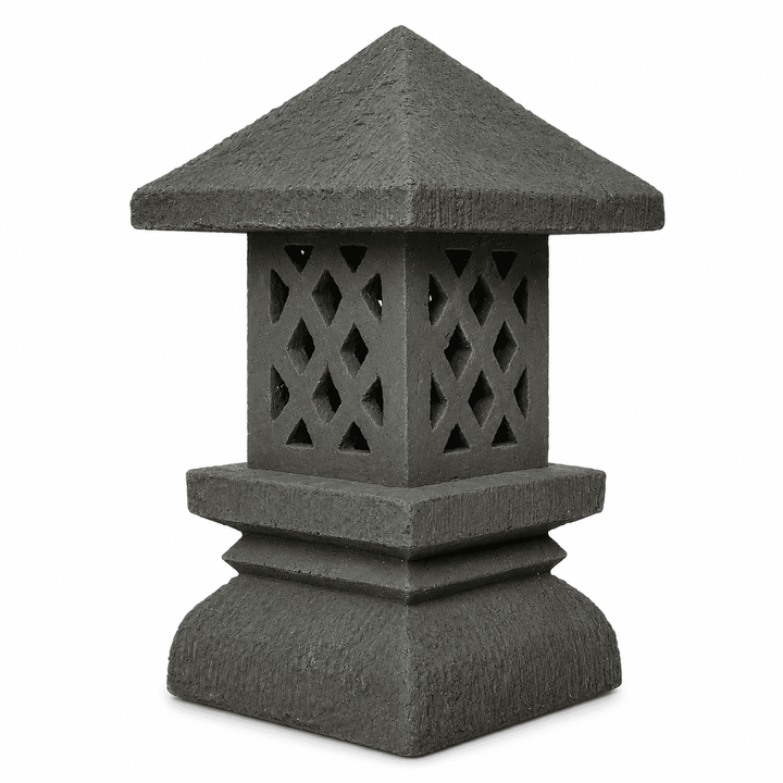 Luminária de Chão para Jardim Preta - Concreto