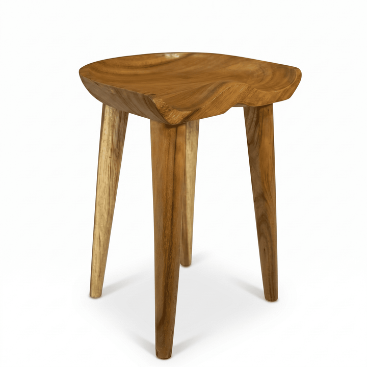 Banquinho Madeira Suar Dobrada 55x42x36 cm