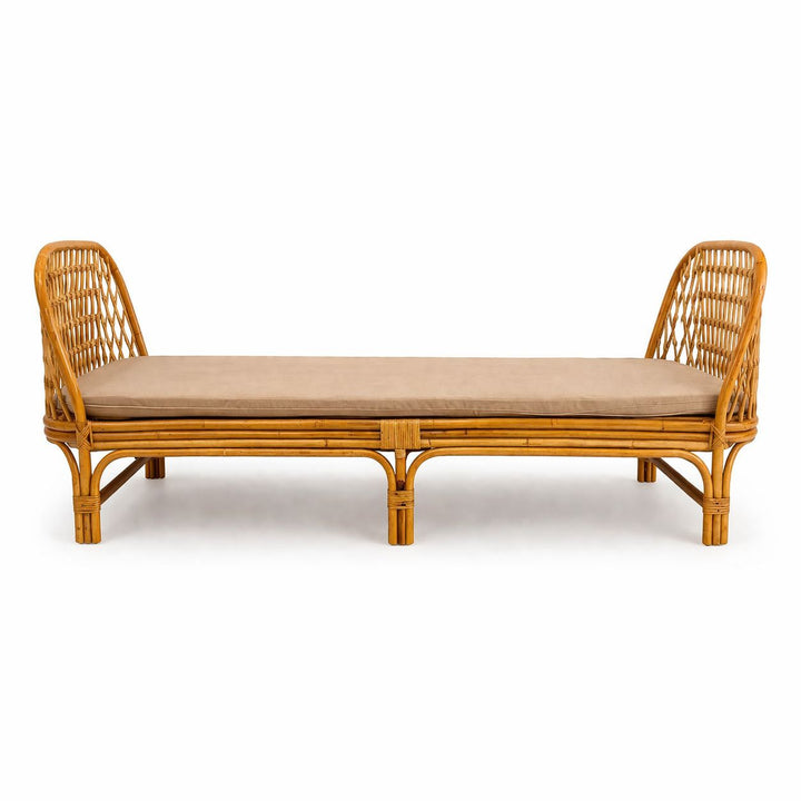 Sofá de Rattan tipo cama cor natural