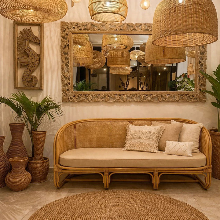 Sofá Rattan Modelo Oscar