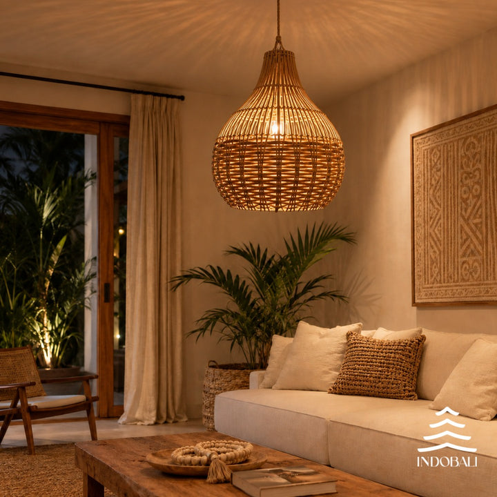 Luminária Cangu Marrom - Rattan