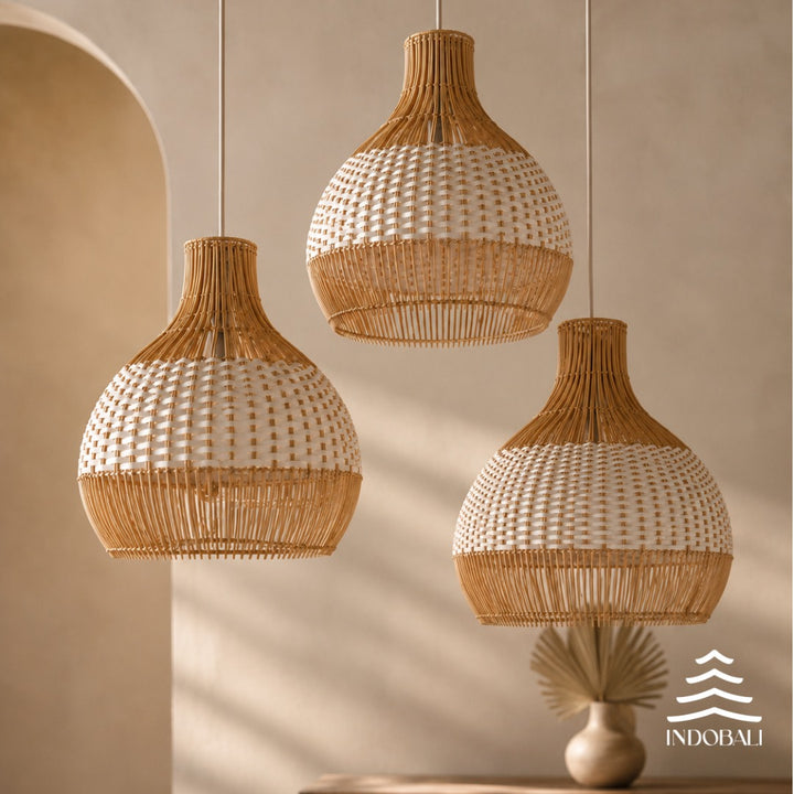Luminária Cangu Branco - Rattan