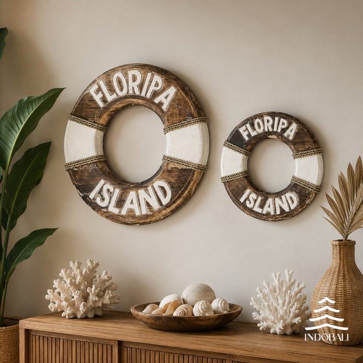 Placa de Parede Boia Floripa Island - Branco