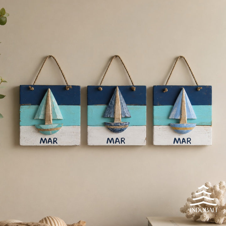 Placa de Madeira Modelo Mar -