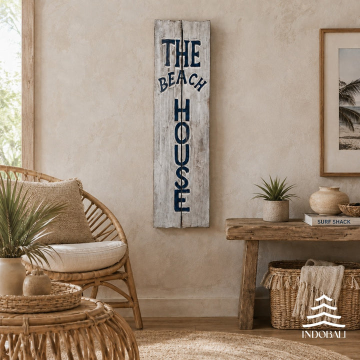 Placa de Beach House - Azul Escuro