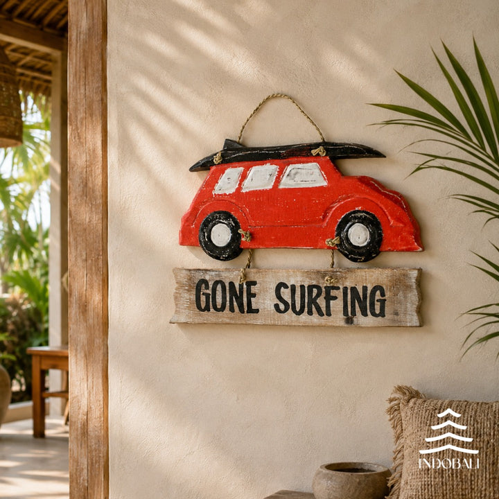 Carro Gone Surfing de Madeira - Vermelho