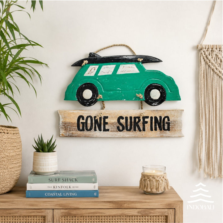 Carro Gone Surfing de Madeira - Verde