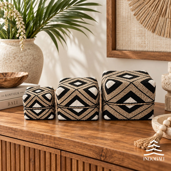 Caixa decorativa Bambu de Pedrinhas modelo 06