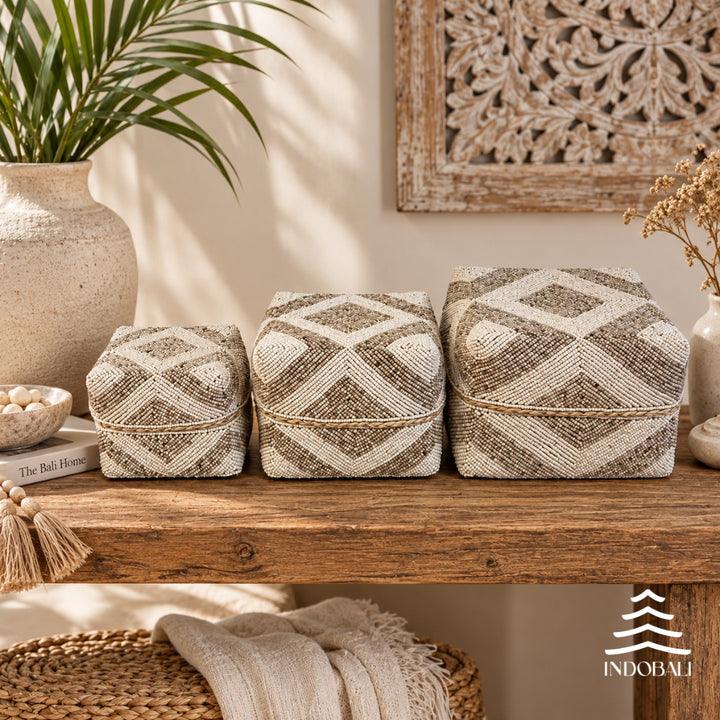 Caixa decorativa Bambu de Pedrinhas modelo 03