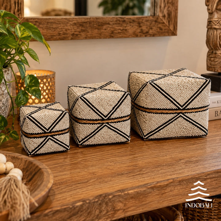 Caixa decorativa Bambu de Pedrinhas modelo 05
