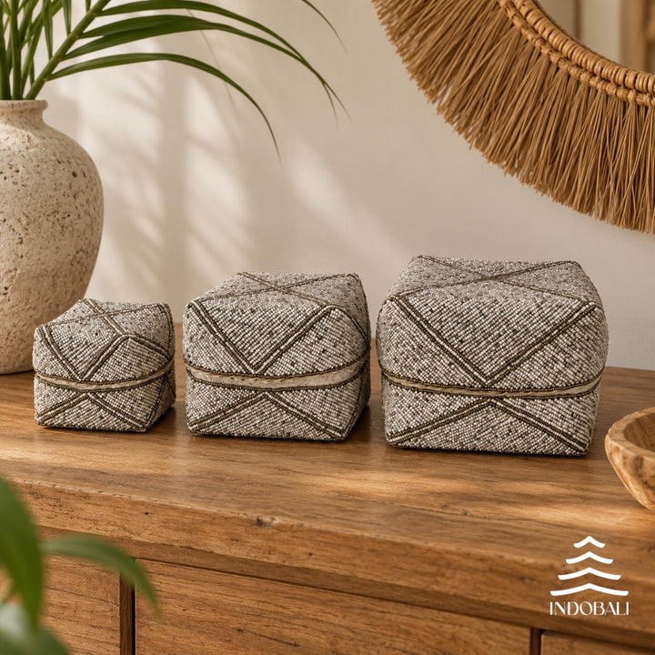 Caixa decorativa Bambu de Pedrinhas modelo 01