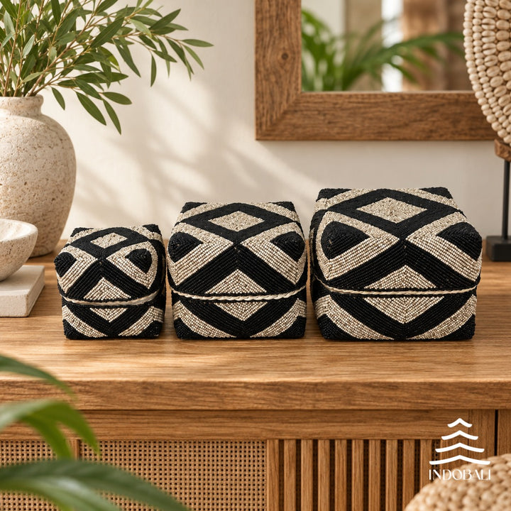 Caixa decorativa Bambu de Pedrinhas modelo 08