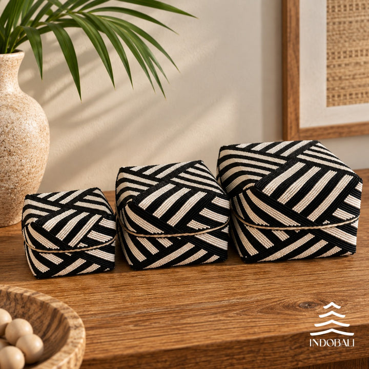 Caixa decorativa Bambu de Pedrinhas modelo 07