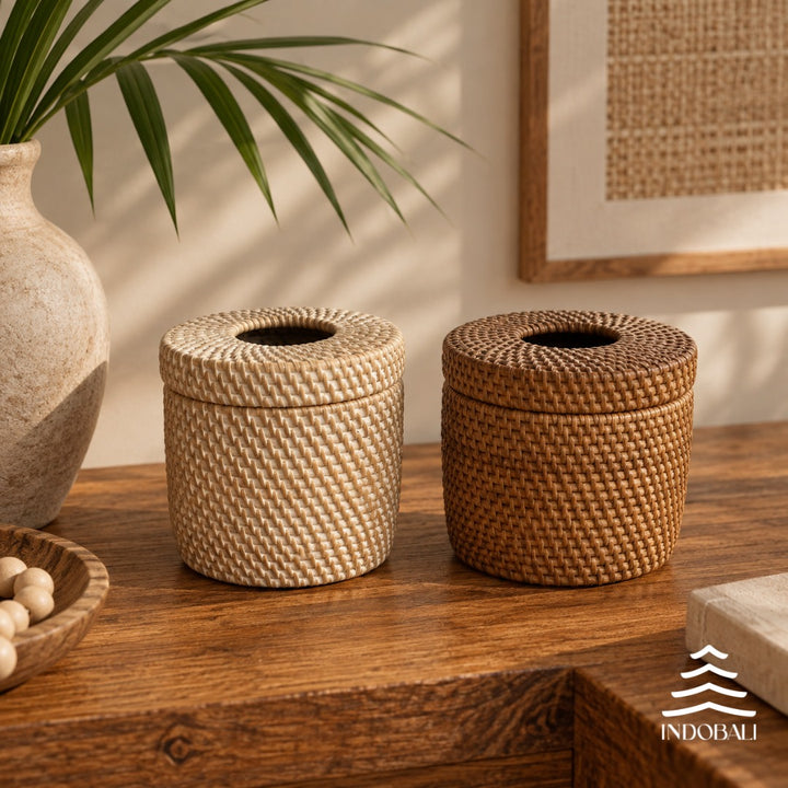 Porta Papel higiênico de Rattan