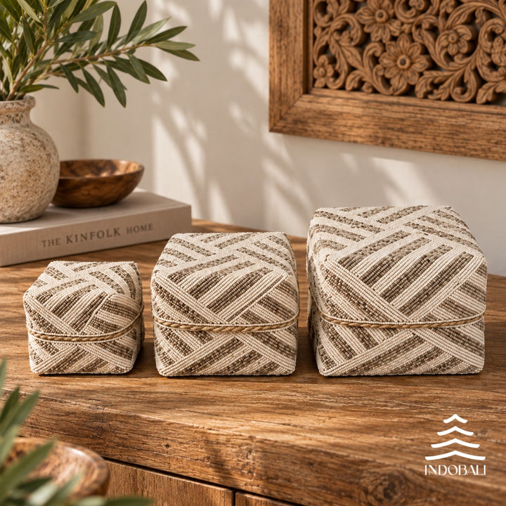 Caixa decorativa Bambu de Pedrinhas modelo 02