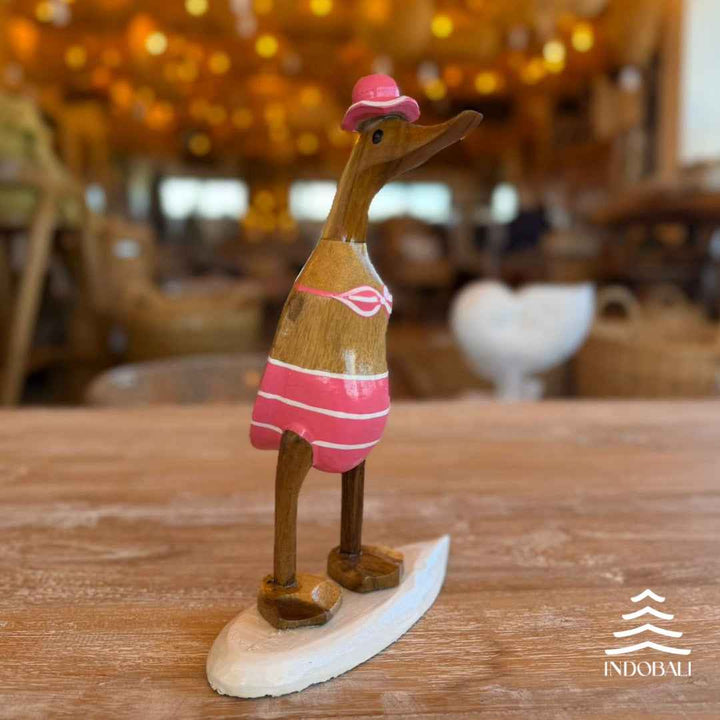 Pato Surfista com Biquíni - Rosa