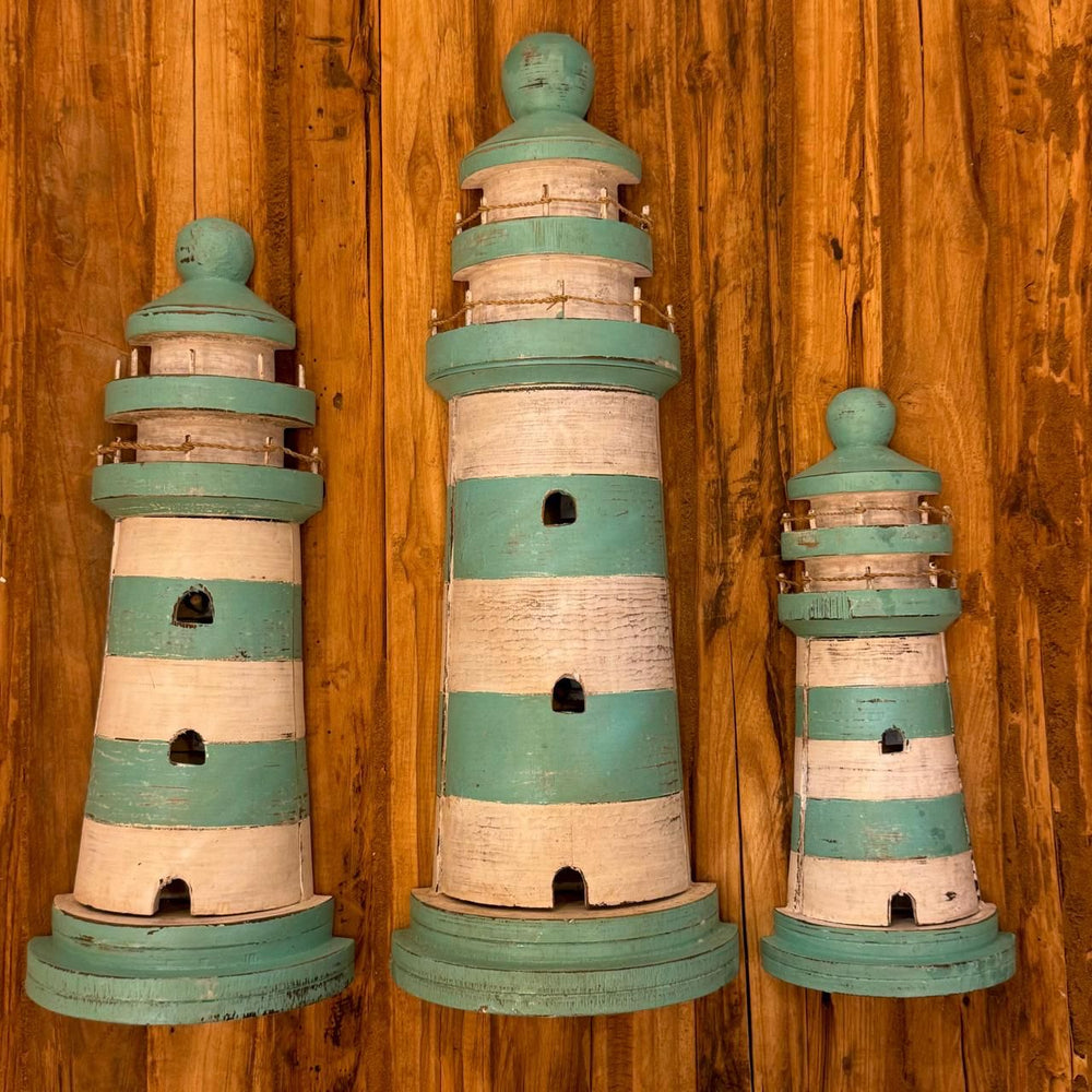 Farol de Madeira Abre e Fecha - Verde - IndoBali