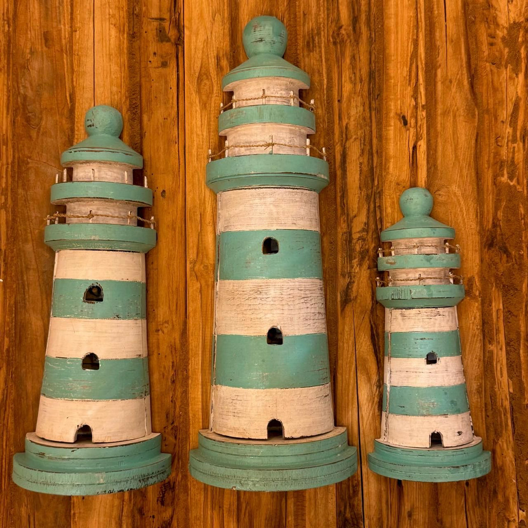 Farol de Madeira Abre e Fecha - Verde - IndoBali